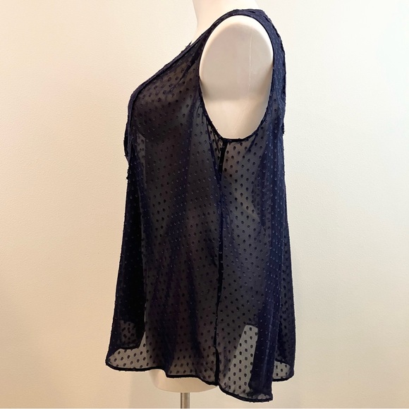 🔴 Navy Blue Sleeveless Women's Top - Picture 4 of 10